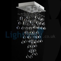 Candelabru modern și contemporan Corp de fixare suspendat cu picătură de ploaie din cristal