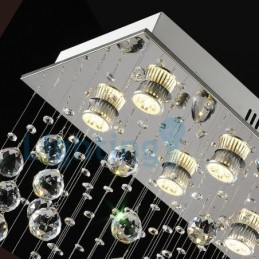 Candelabru modern și contemporan Corp de fixare suspendat cu picătură de ploaie din cristal