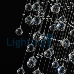 Candelabru modern și contemporan Corp de fixare suspendat cu picătură de ploaie din cristal