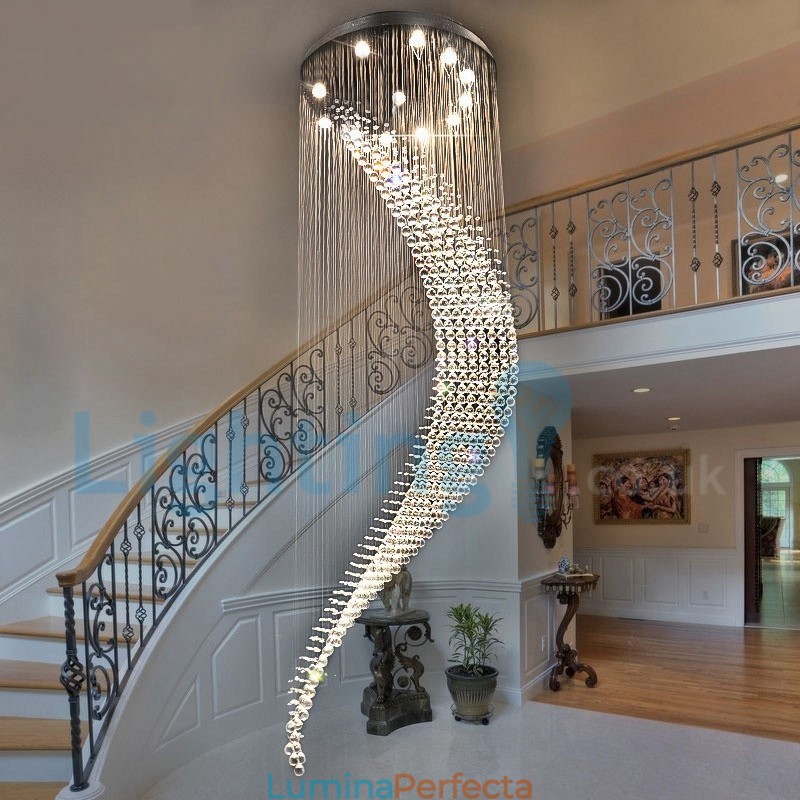 Candelabru modern și contemporan Corp de fixare suspendat cu picătură de ploaie din cristal