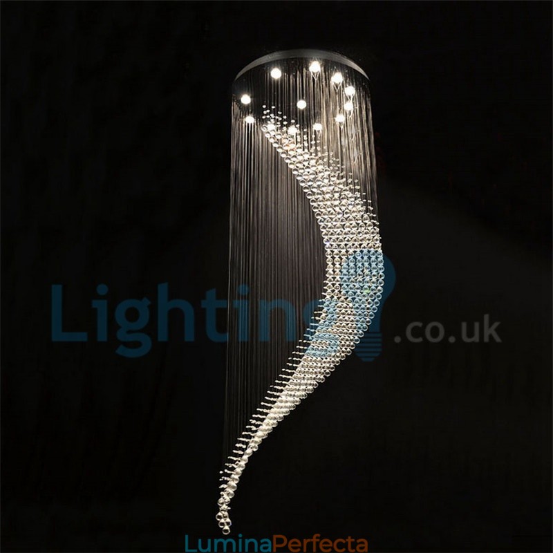 Candelabru modern și contemporan Corp de fixare suspendat cu picătură de ploaie din cristal