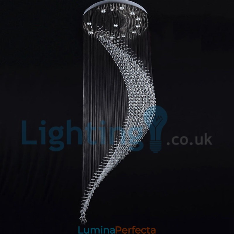 Candelabru modern și contemporan Corp de fixare suspendat cu picătură de ploaie din cristal