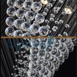 Candelabru modern și contemporan Corp de fixare suspendat cu picătură de ploaie din cristal