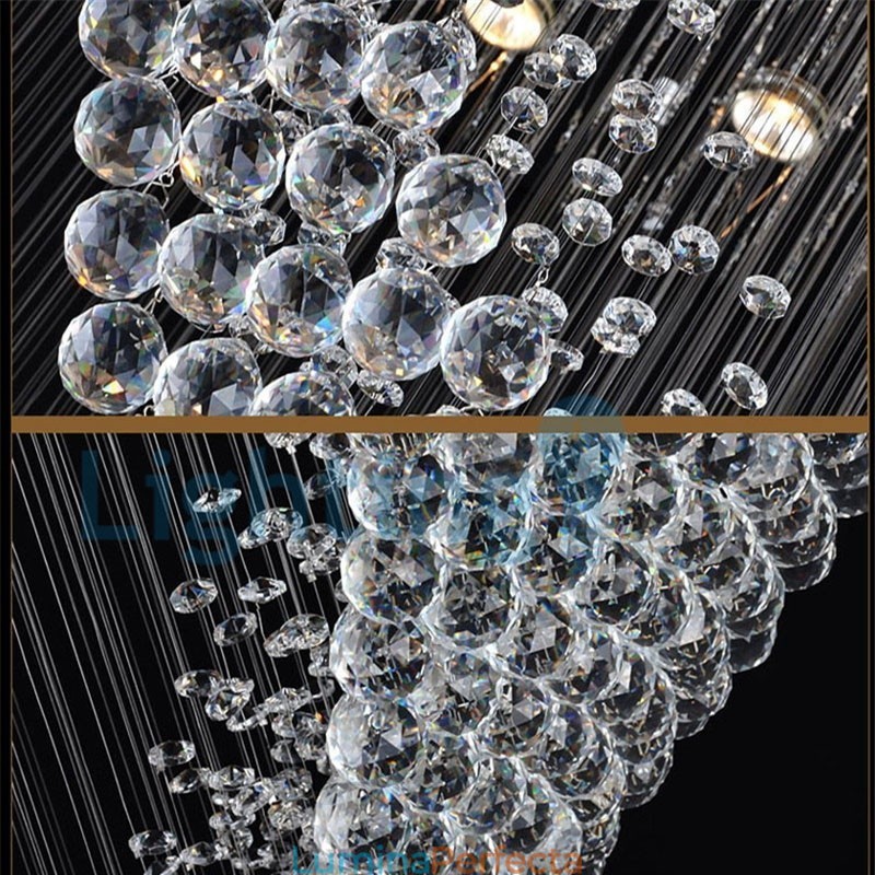 Candelabru modern și contemporan Corp de fixare suspendat cu picătură de ploaie din cristal