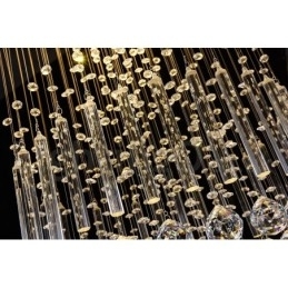 Candelabru modern și contemporan Corp de fixare suspendat cu picătură de ploaie din cristal