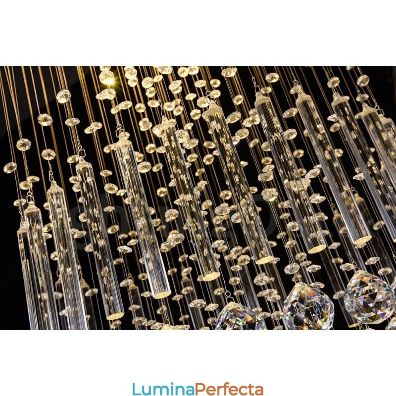 Candelabru modern și contemporan Corp de fixare suspendat cu picătură de ploaie din cristal