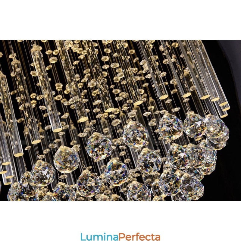 Candelabru modern și contemporan Corp de fixare suspendat cu picătură de ploaie din cristal