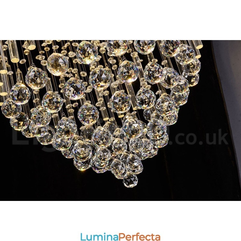 Candelabru modern și contemporan Corp de fixare suspendat cu picătură de ploaie din cristal