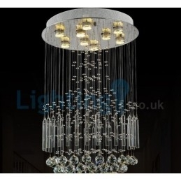 Candelabru modern și contemporan Corp de fixare suspendat cu picătură de ploaie din cristal