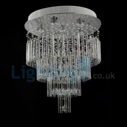 Candelabru modern și contemporan Corp de fixare suspendat cu picătură de ploaie din cristal