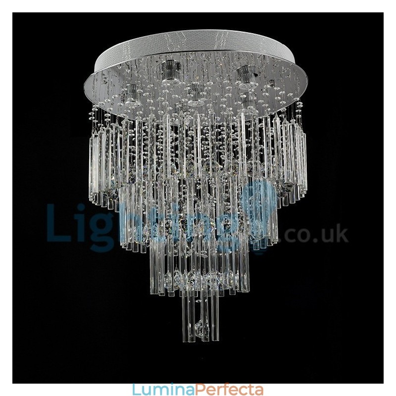 Candelabru modern și contemporan Corp de fixare suspendat cu picătură de ploaie din cristal