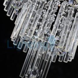Candelabru modern și contemporan Corp de fixare suspendat cu picătură de ploaie din cristal