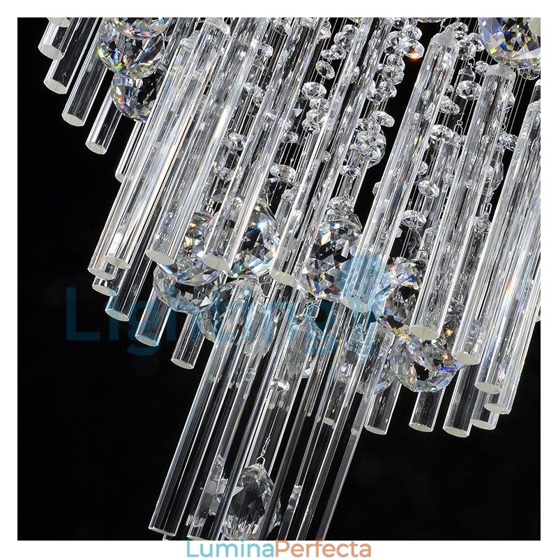 Candelabru modern și contemporan Corp de fixare suspendat cu picătură de ploaie din cristal