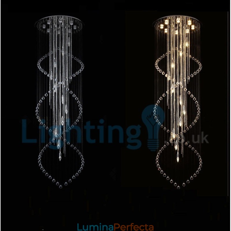 Candelabru modern și contemporan Corp de fixare suspendat cu picătură de ploaie din cristal