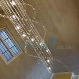 Candelabru modern și contemporan Corp de fixare suspendat cu picătură de ploaie din cristal