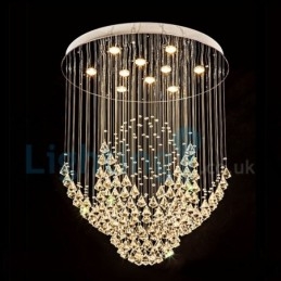 Candelabru modern și contemporan Corp de fixare suspendat cu picătură de ploaie din cristal