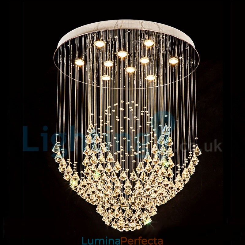 Candelabru modern și contemporan Corp de fixare suspendat cu picătură de ploaie din cristal