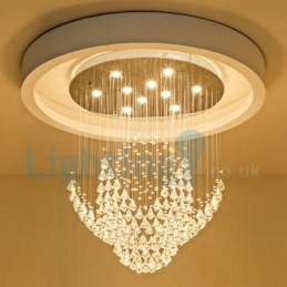 Candelabru modern și contemporan Corp de fixare suspendat cu picătură de ploaie din cristal
