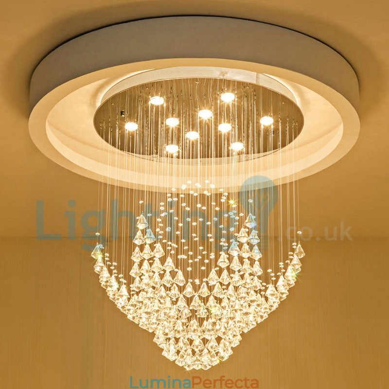 Candelabru modern și contemporan Corp de fixare suspendat cu picătură de ploaie din cristal