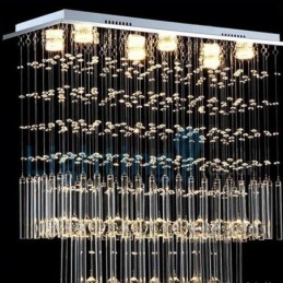 Candelabru modern și contemporan Corp de fixare suspendat cu picătură de ploaie din cristal