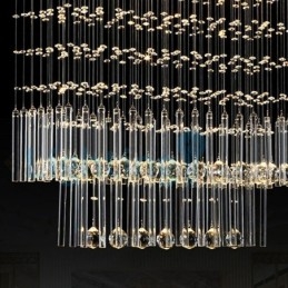 Candelabru modern și contemporan Corp de fixare suspendat cu picătură de ploaie din cristal