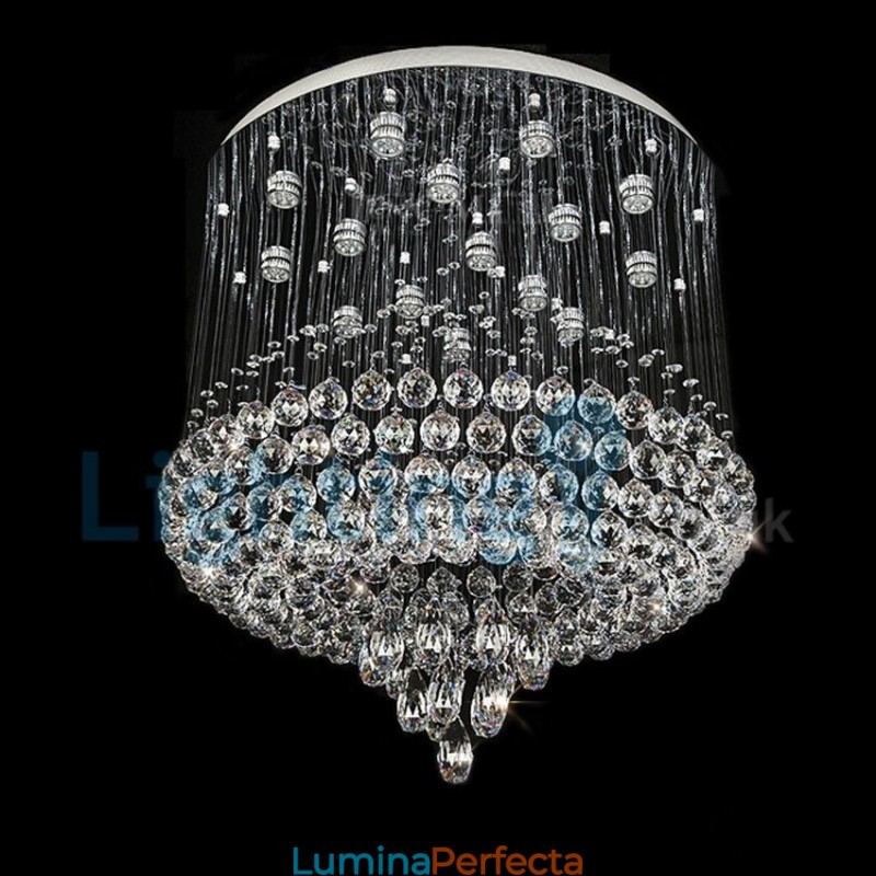 Candelabru modern și contemporan Corp de fixare suspendat cu picătură de ploaie din cristal