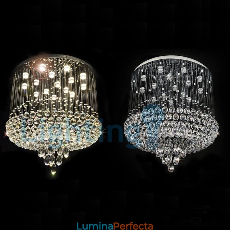 Candelabru modern și contemporan Corp de fixare suspendat cu picătură de ploaie din cristal