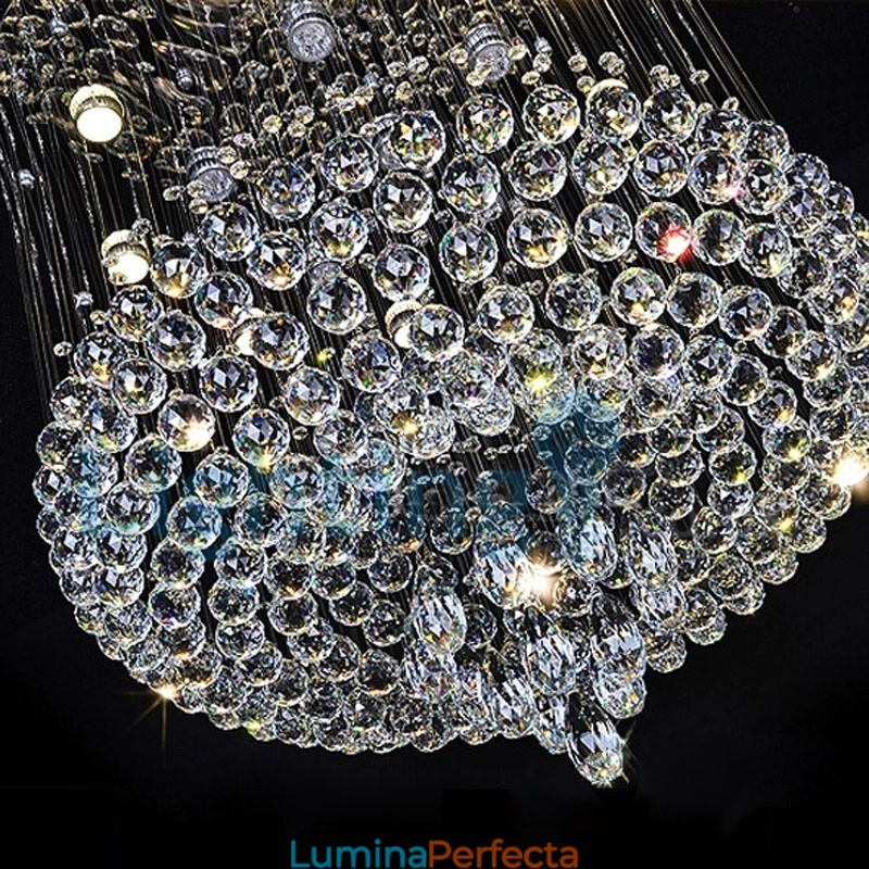 Candelabru modern și contemporan Corp de fixare suspendat cu picătură de ploaie din cristal