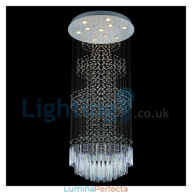 Candelabru modern și contemporan Corp de fixare suspendat cu picătură de ploaie din cristal