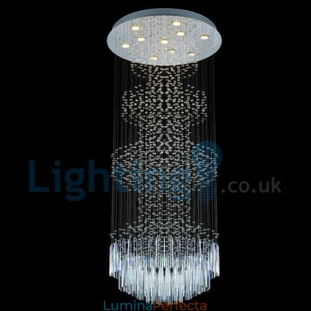 Candelabru modern și contemporan Corp de fixare suspendat cu picătură de ploaie din cristal Candelabru modern și contemporan Corp de fixare suspendat cu picătură de ploaie din cristal