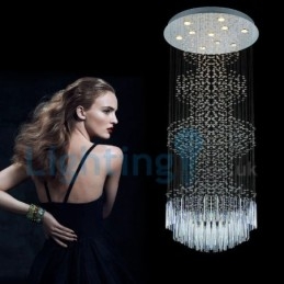 Candelabru modern și contemporan Corp de fixare suspendat cu picătură de ploaie din cristal