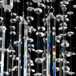 Candelabru modern și contemporan Corp de fixare suspendat cu picătură de ploaie din cristal