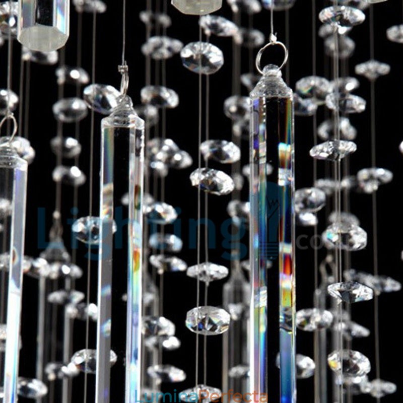 Candelabru modern și contemporan Corp de fixare suspendat cu picătură de ploaie din cristal