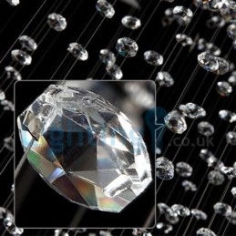 Candelabru modern și contemporan Corp de fixare suspendat cu picătură de ploaie din cristal