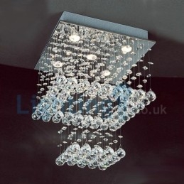 Candelabru modern și contemporan Corp de fixare suspendat cu picătură de ploaie din cristal