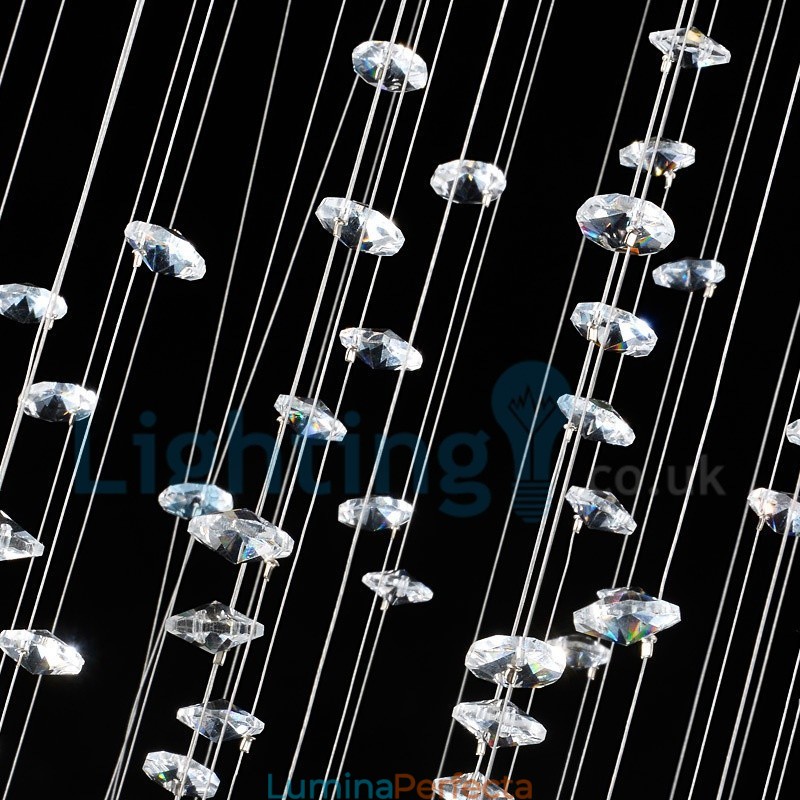 Candelabru modern și contemporan Corp de fixare suspendat cu picătură de ploaie din cristal