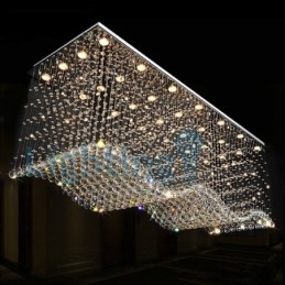 Candelabru modern și contemporan Corp de fixare suspendat cu picătură de ploaie din cristal