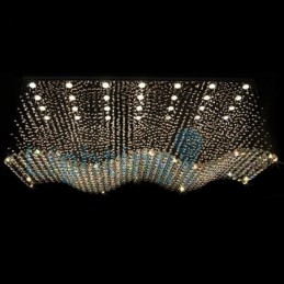 Candelabru modern și contemporan Corp de fixare suspendat cu picătură de ploaie din cristal