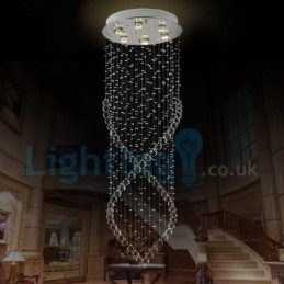 Candelabru modern și contemporan Corp de fixare suspendat cu picătură de ploaie din cristal