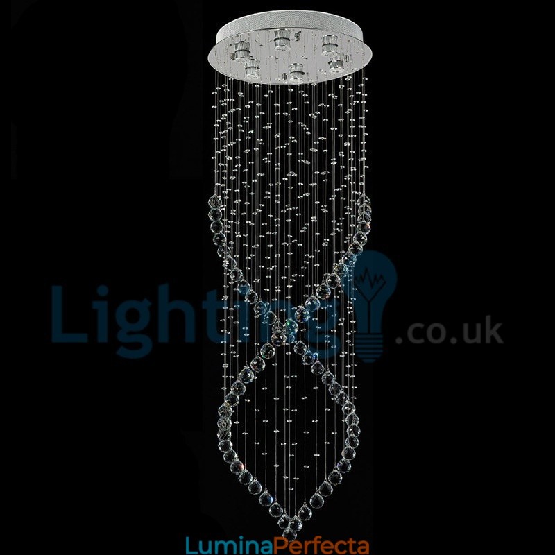 Candelabru modern și contemporan Corp de fixare suspendat cu picătură de ploaie din cristal