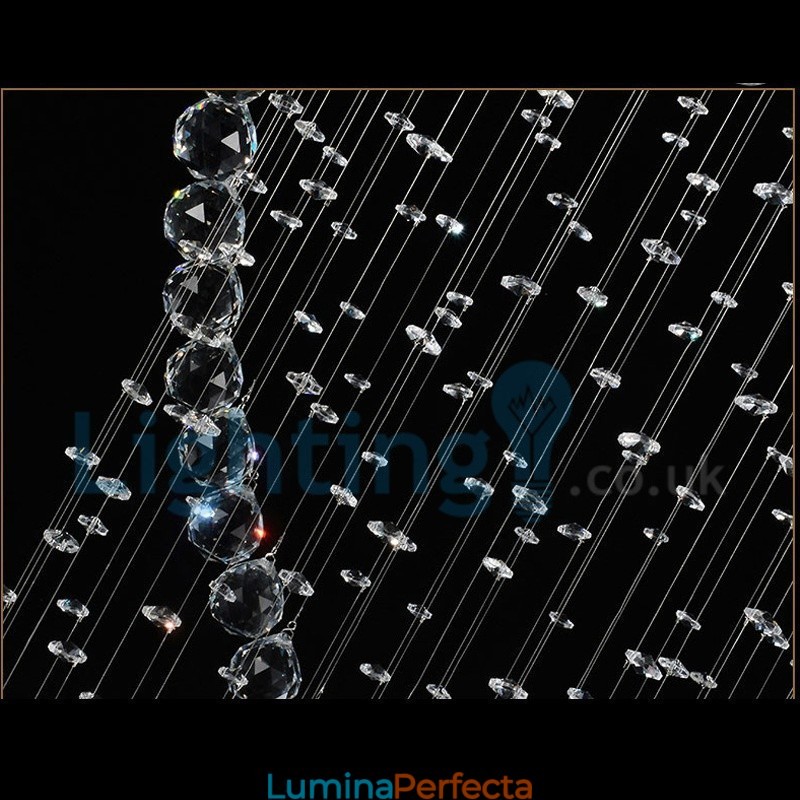 Candelabru modern și contemporan Corp de fixare suspendat cu picătură de ploaie din cristal