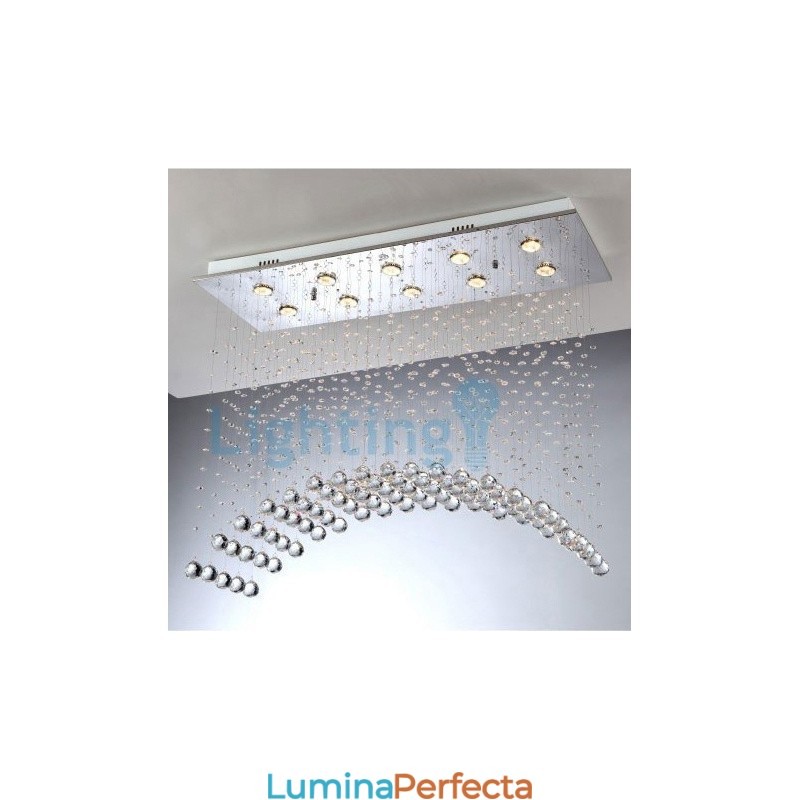 Candelabru modern și contemporan Corp de fixare suspendat cu picătură de ploaie din cristal