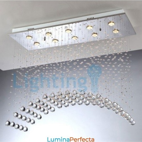 Candelabru modern și contemporan Corp de fixare suspendat cu picătură de ploaie din cristal Candelabru modern și contemporan Corp de fixare suspendat cu picătură de ploaie din cristal