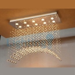 Candelabru modern și contemporan Corp de fixare suspendat cu picătură de ploaie din cristal
