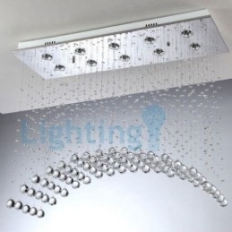 Candelabru modern și contemporan Corp de fixare suspendat cu picătură de ploaie din cristal