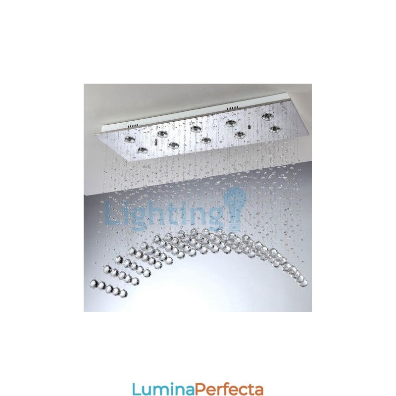 Candelabru modern și contemporan Corp de fixare suspendat cu picătură de ploaie din cristal