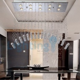 Candelabru modern și contemporan Corp de fixare suspendat cu picătură de ploaie din cristal