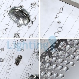Candelabru modern și contemporan Corp de fixare suspendat cu picătură de ploaie din cristal