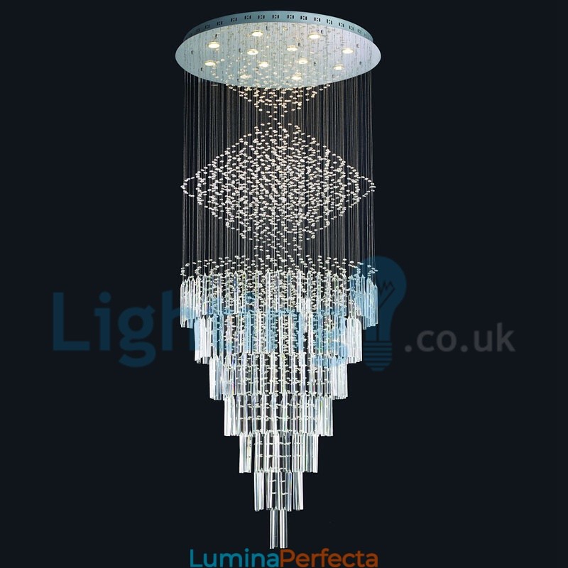 Candelabru modern și contemporan Corp de fixare suspendat cu picătură de ploaie din cristal