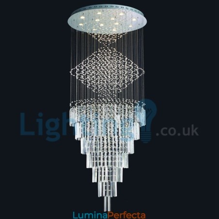 Candelabru modern și contemporan Corp de fixare suspendat cu picătură de ploaie din cristal Candelabru modern și contemporan Corp de fixare suspendat cu picătură de ploaie din cristal